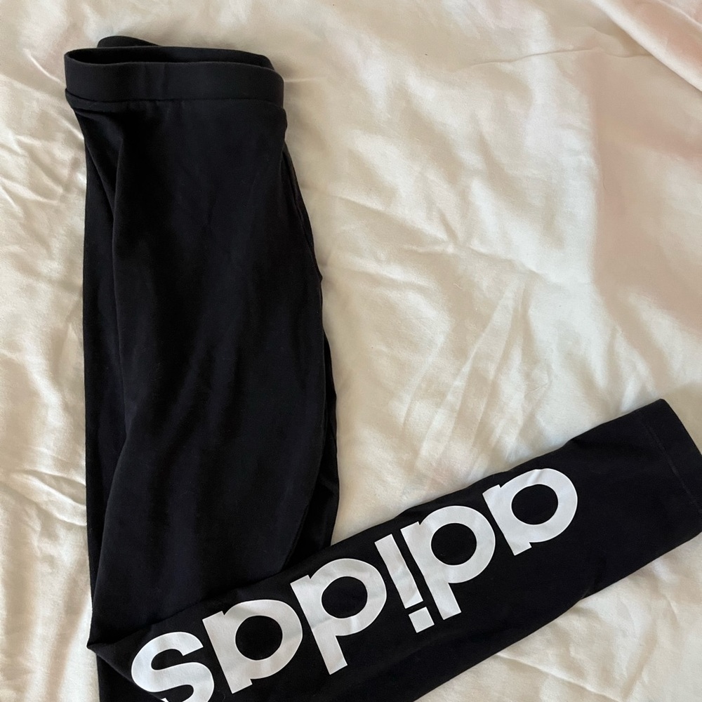ADIDAS - [S] Black Logo Leggings